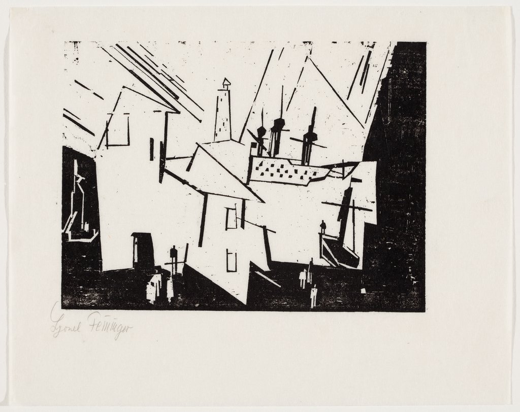 The Harbor (Warship in the Harbor Entrance), Lyonel Feininger