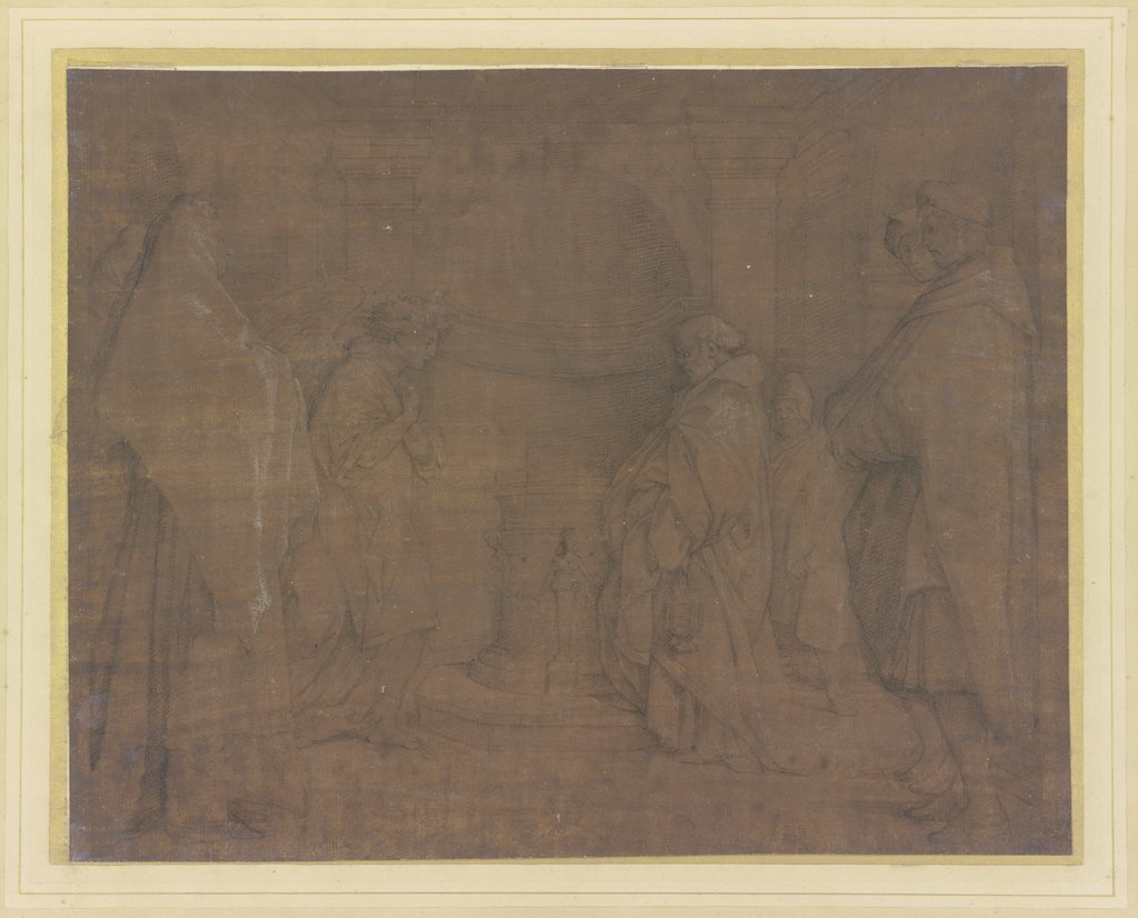 Die Verkündigung des Engels an Zaccharias im Chiostro dello Scalozzo, Florenz, Italienisch, 16. Jahrhundert