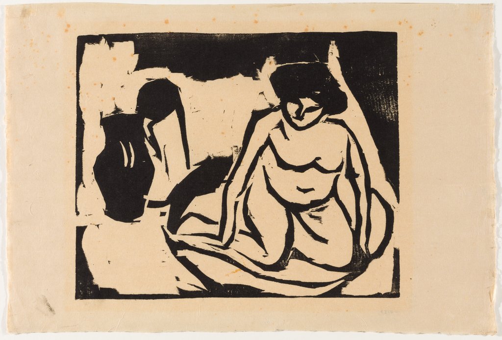 Nude Girl in the Bath, Ernst Ludwig Kirchner