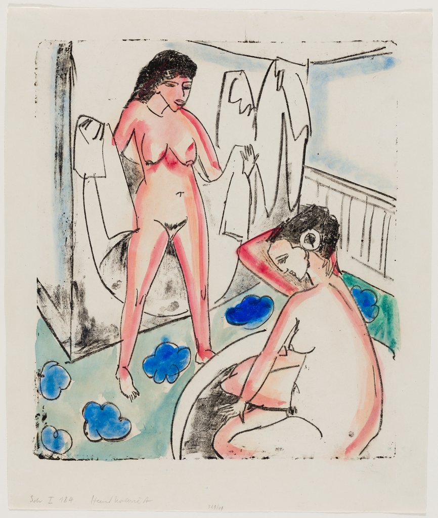 Bathing Girls in a Room, Ernst Ludwig Kirchner