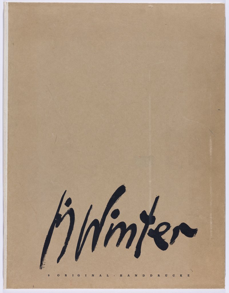 9 Original-Handdrucke, Fritz Winter