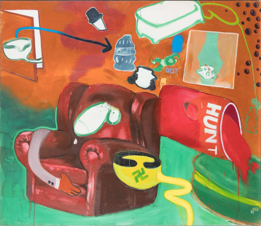 Lunch Time in the Bathroom, Living Room, Peter Saul