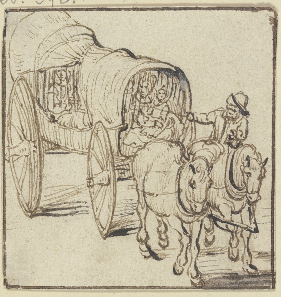 Covered cart, Jan Brueghel the Elder