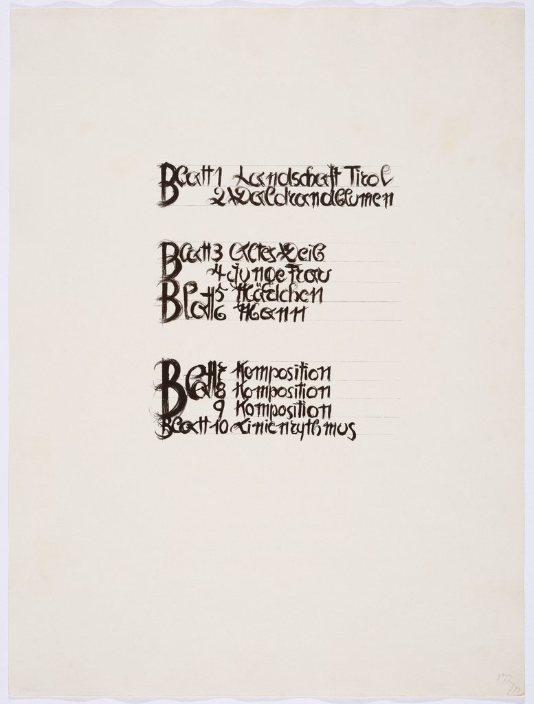 Table of Contents, Johannes Itten