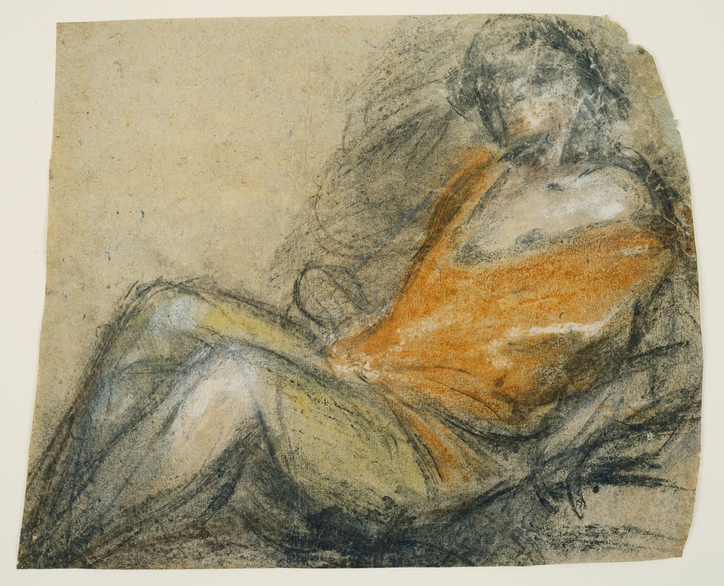 Studie einer liegenden Figur, Jacopo Bassano