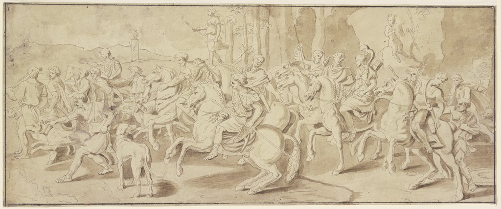 Jagd von Meleager und Atalante, François Chauveau;   ?, after Nicolas Poussin