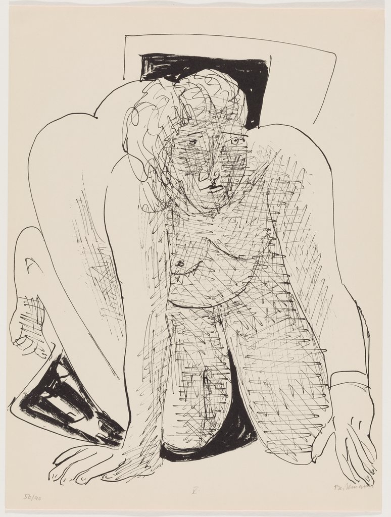 Kriechende Frau, Max Beckmann