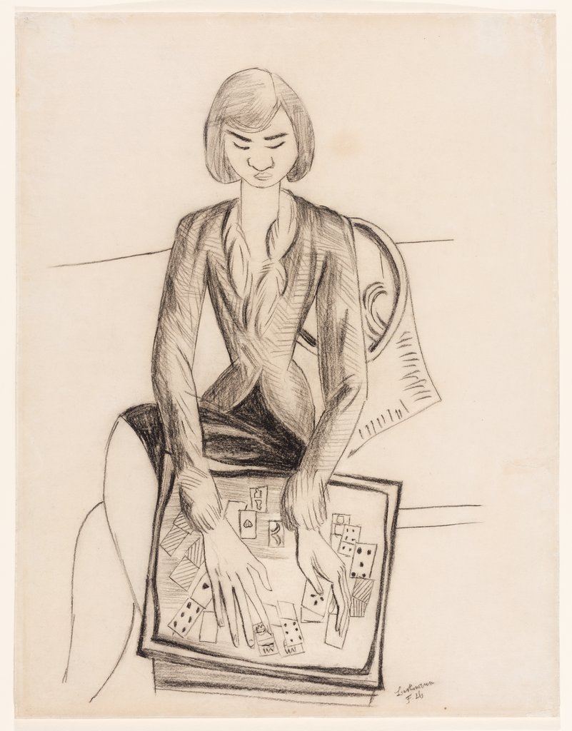 Quappi mit Spielkarten (Patience), Max Beckmann