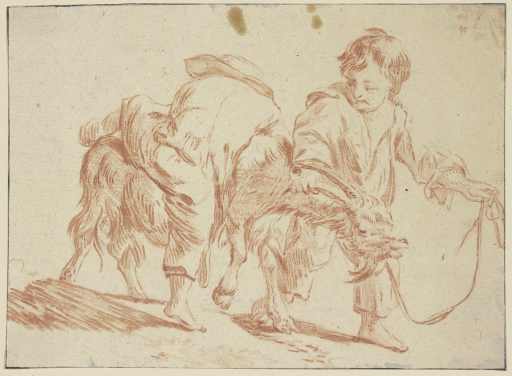 Zwei Knaben mit einem Ziegenbock, Karel Dujardin