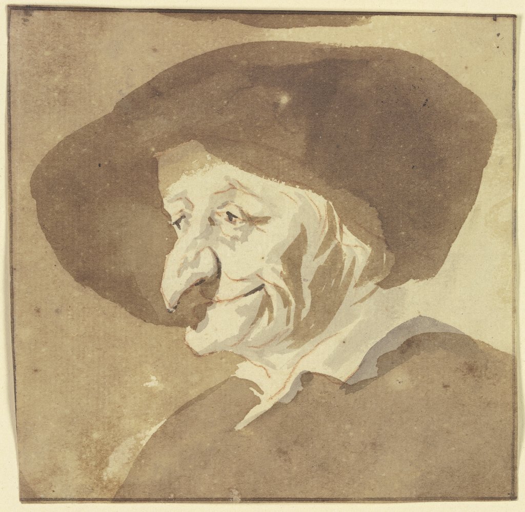 Fratzenhafter Kopf, Cornelis Dusart