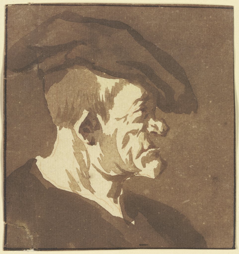 Fratzenhafter Kopf, Cornelis Dusart