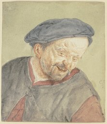 Frauenkopf mit einer kleinen Haube - Cornelis Dusart