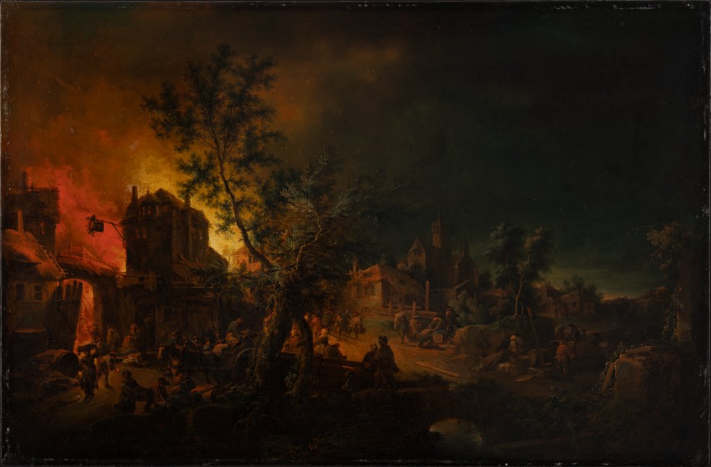 Conflagration at Night, Johann Georg Trautmann