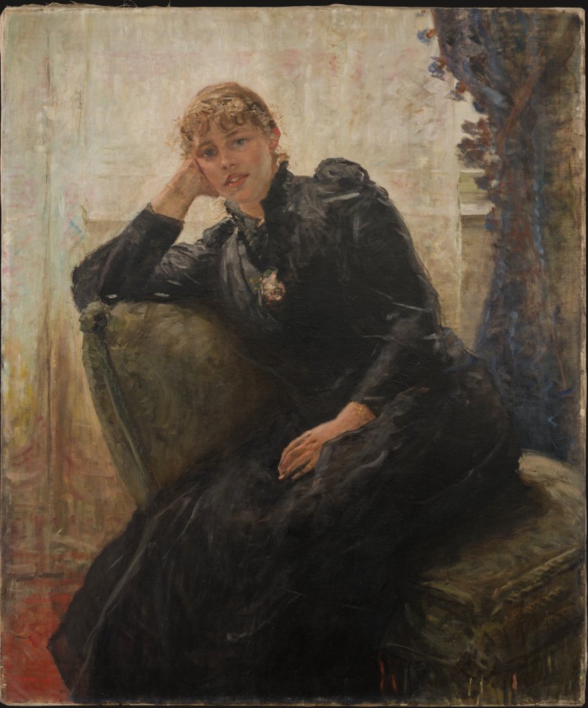 Damenbildnis (Porträt Therese Karl), Fritz von Uhde