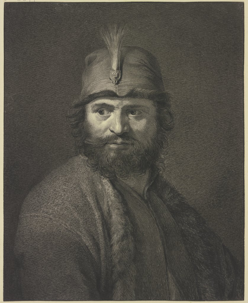 Porträt eines bärtigen Mannes in polnischer Kleidung, Johannes Pieter de Frey, after Caravaggio (Michelangelo Merisi)