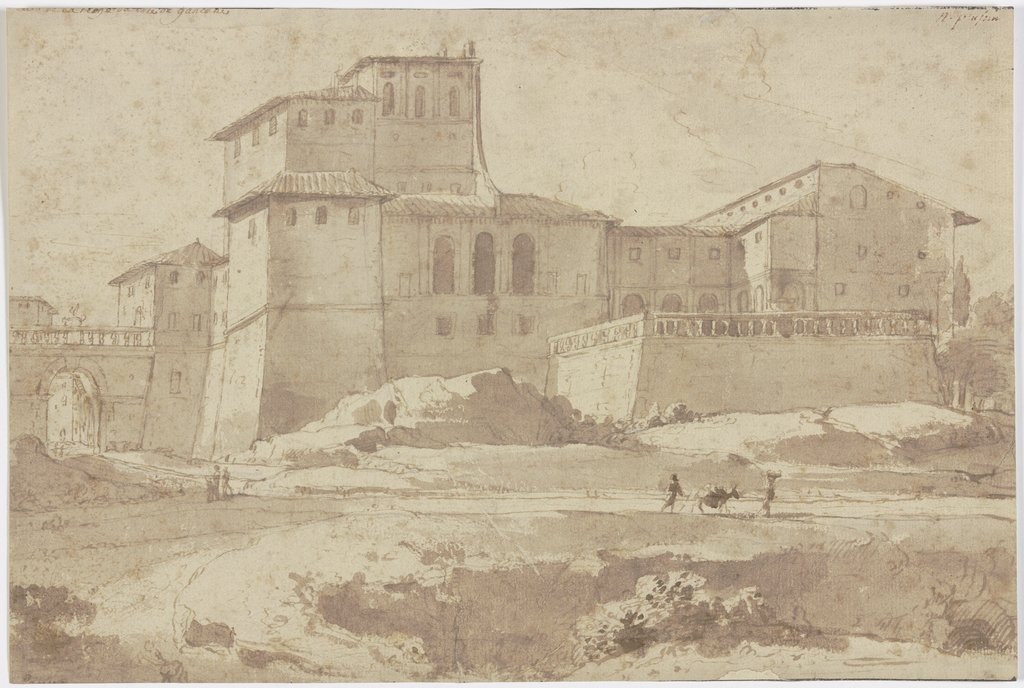 Ansicht des Palazzo Chigi in Ariccia, Claude Lorrain;   ?