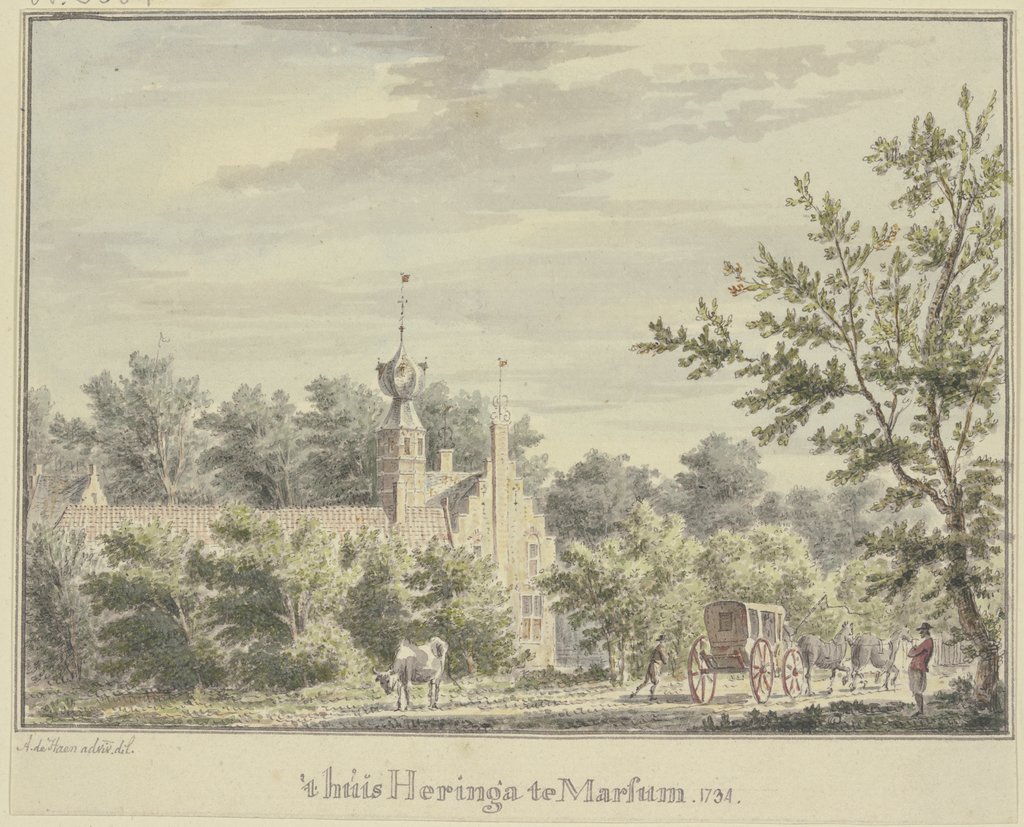 Huis Heringa te Marsum, Abraham de Haen the Younger