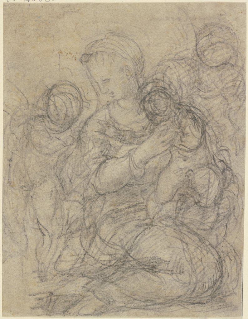 Heilige Familie mit kniender Maria, Ludovico Carracci;   ?