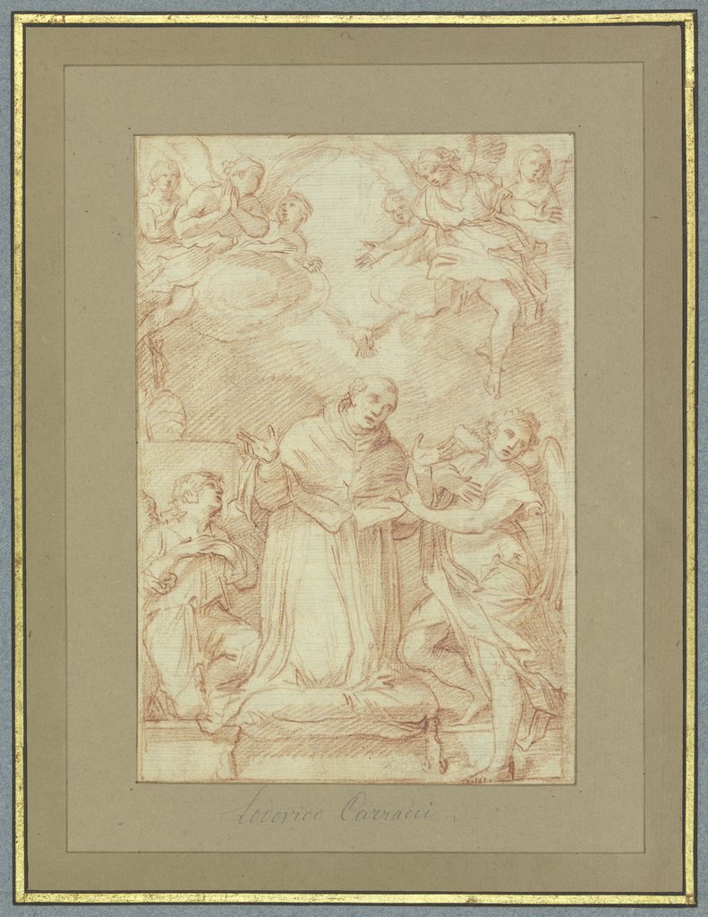 Der Papst und Kirchenvater Gregor der Große von Engeln umgeben, Ludovico Carracci;   ?
