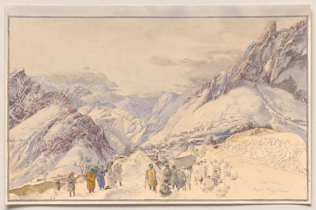 Beerdigung im winterlichen Tienschan-Gebirge, Werner Tübke