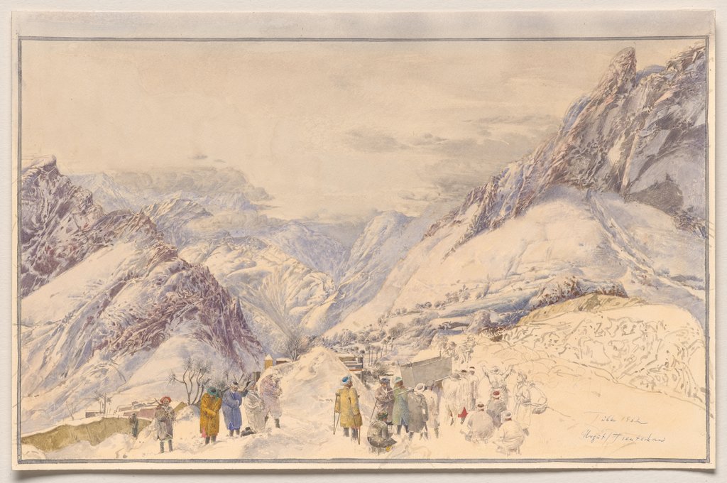 Funeral in the Tian Shan Mountains in Winter, Werner Tübke