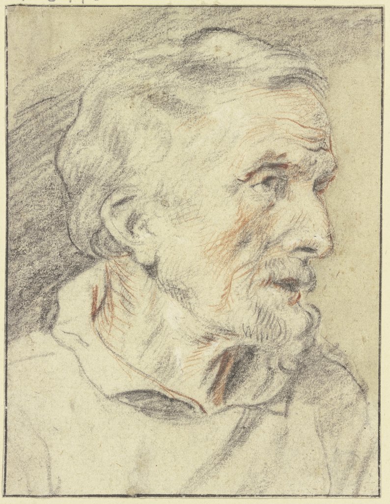 Brustbild eines alten Mannes im Profil nach rechts, Jacob Jordaens;   ?
