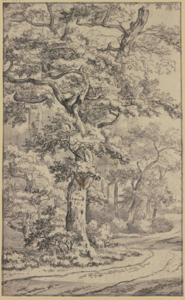 Path next to oak trees, Jan van Kessel