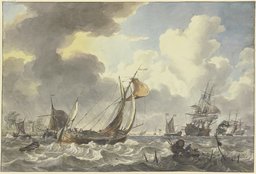 Hendrik Kobell, Eine Antwerpener Pleit und andere Schiffe zwischen Noord-Beveland und Wolphaartsdijk, 1775