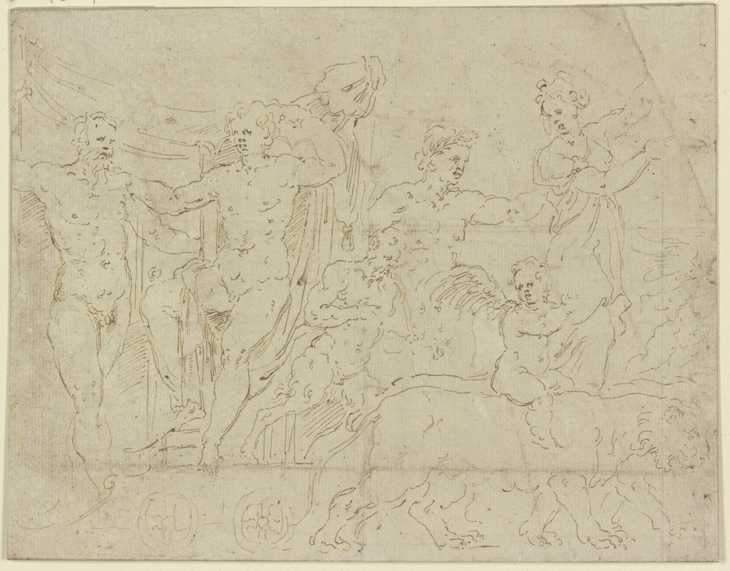 Bacchus' triumph, Girolamo da Carpi