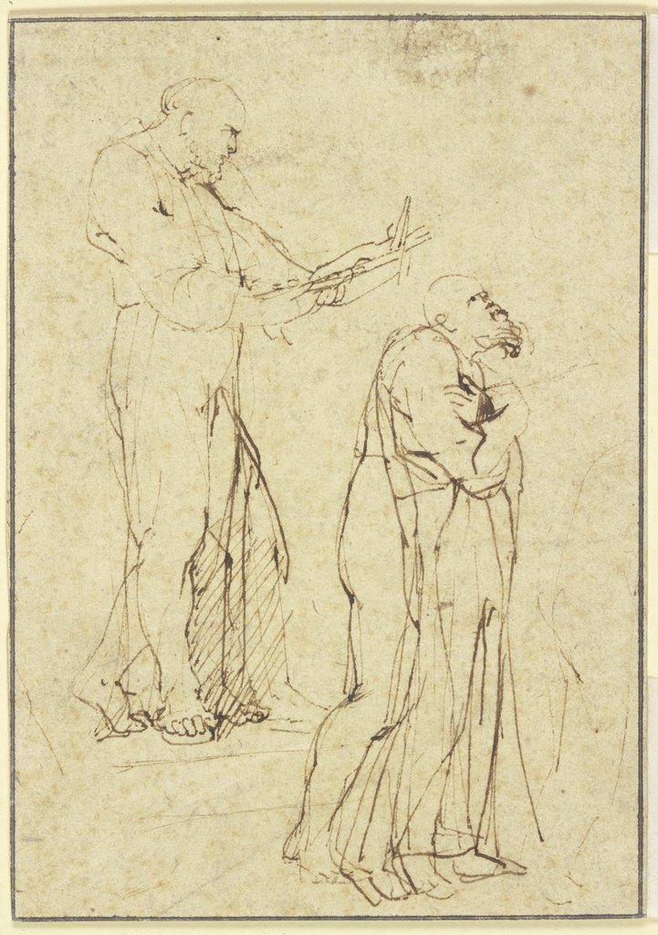 Studienblatt: zwei männliche Figuren, Peter Paul Rubens;   ?