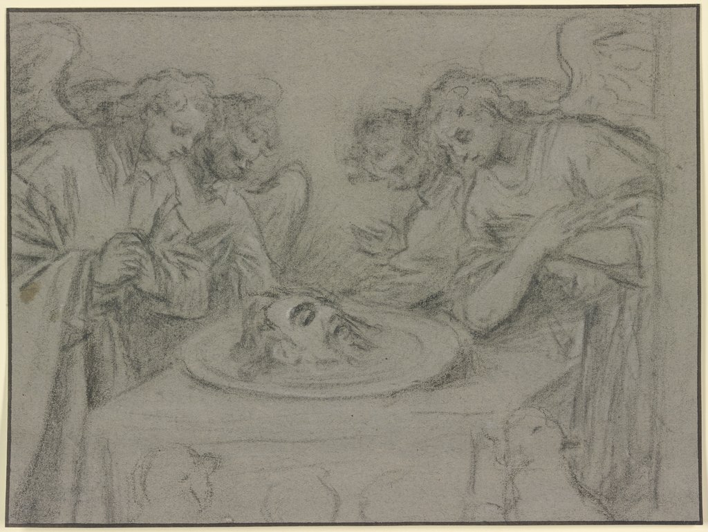Vier Engel um das abgeschlagene Haupt Johannes' des Täufers versammelt, Anthony van Dyck