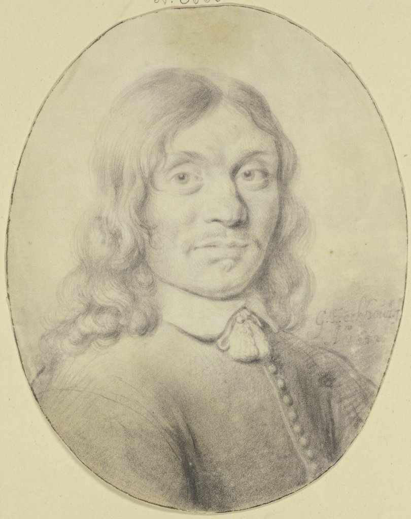 Ein Mann mit langem Haar und schwachem Barte, nach rechts gewendet, Gerbrand van den Eeckhout