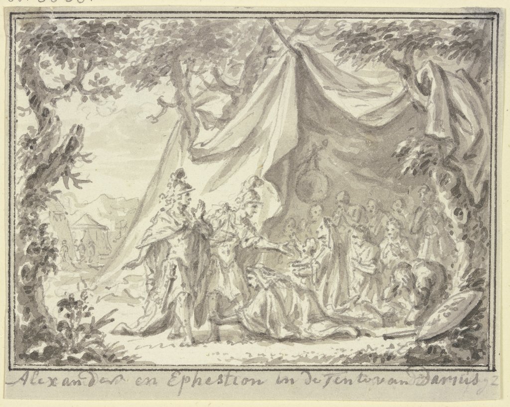 Alexander und Hephaistion am Zelt der Sisygambis, Simon Fokke