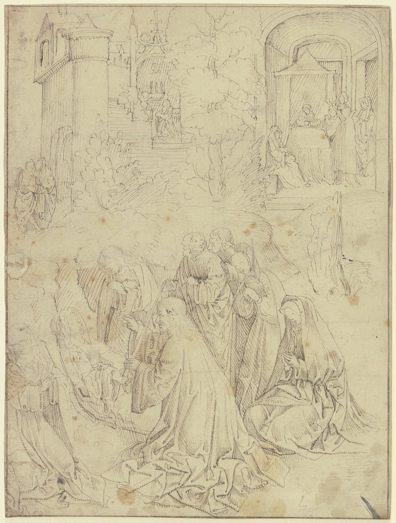 Scenes of Life of St Anne, Jacob Cornelisz.