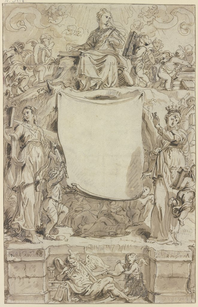 Allegorical title page, Abraham van Diepenbeeck