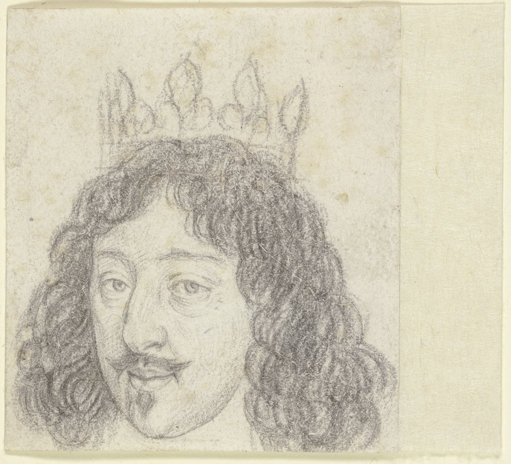 Porträt des Gaston d'Orléans mit Krone, Robert Nanteuil
