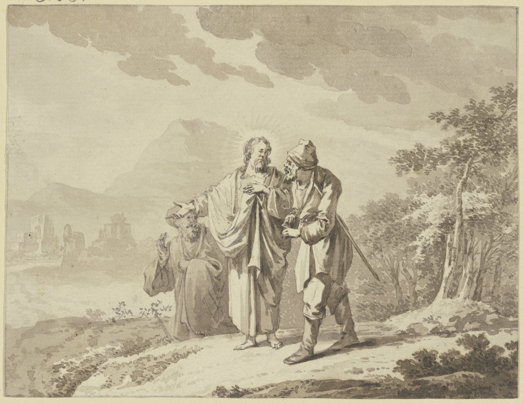 Christus und die Jünger auf dem Wege nach Emmaus, Jan Punt