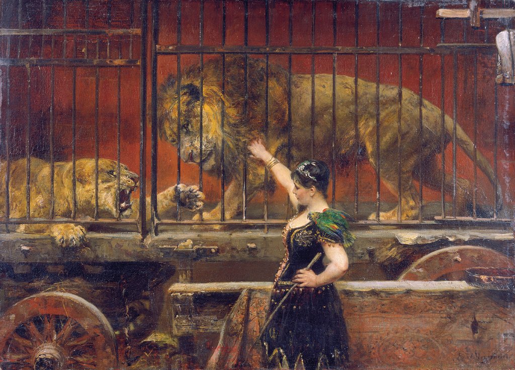The Jealous Lioness, Paul Meyerheim