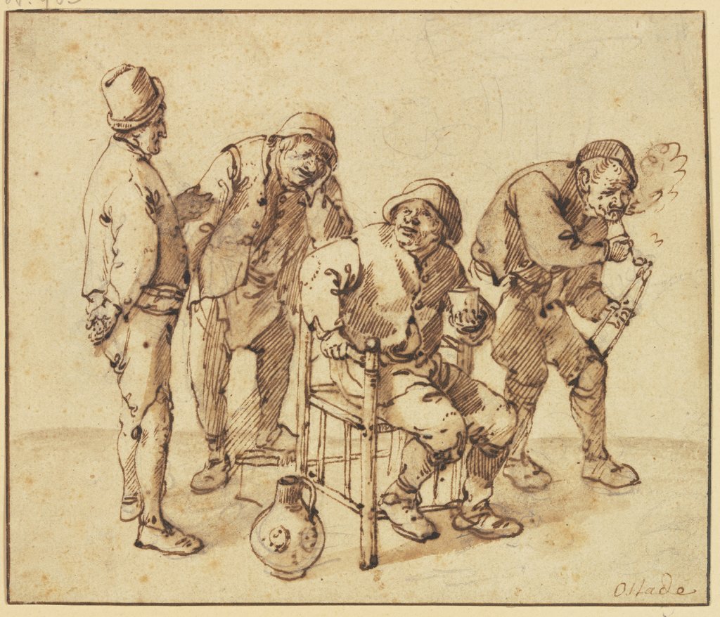 Gruppe von vier Bauern, Isaac van Ostade