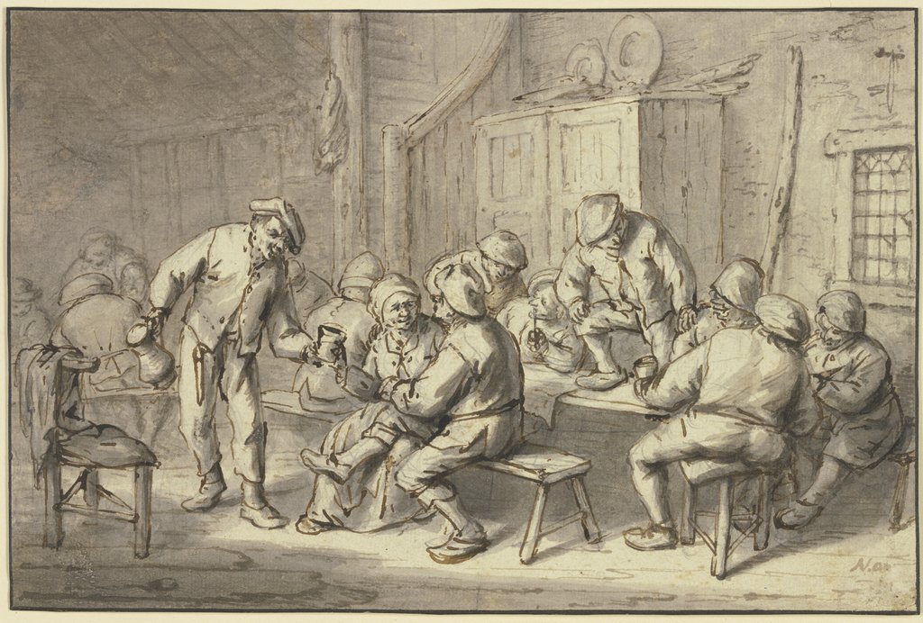 Bauernschänke, Adriaen van Ostade, Cornelis Dusart;   ?
