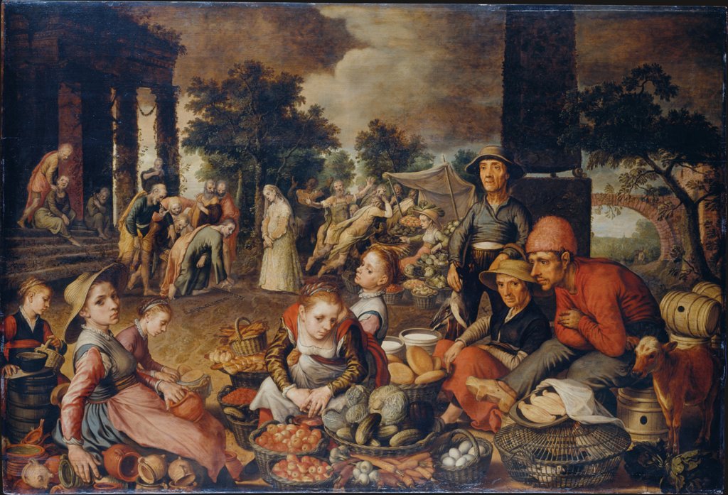 Marktstück mit Christus und der Ehebrecherin, Pieter Aertsen