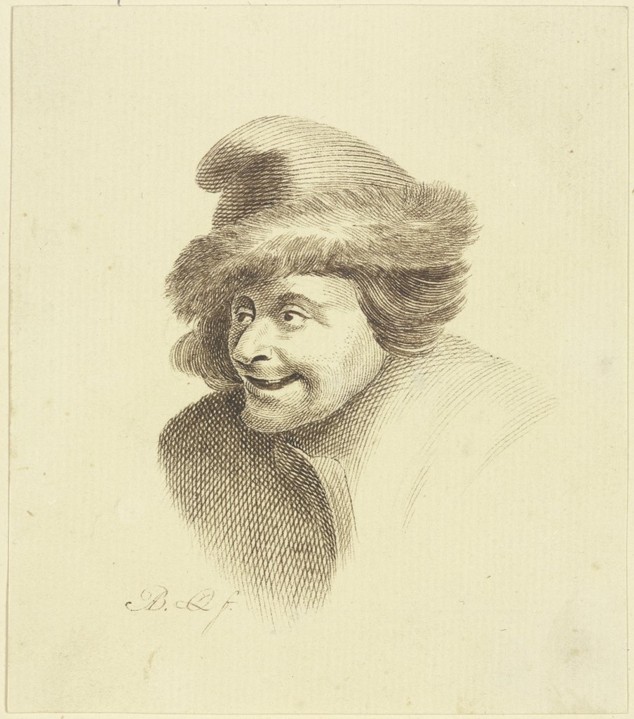 Farmer's head with fur cap, Antoon Overlaet