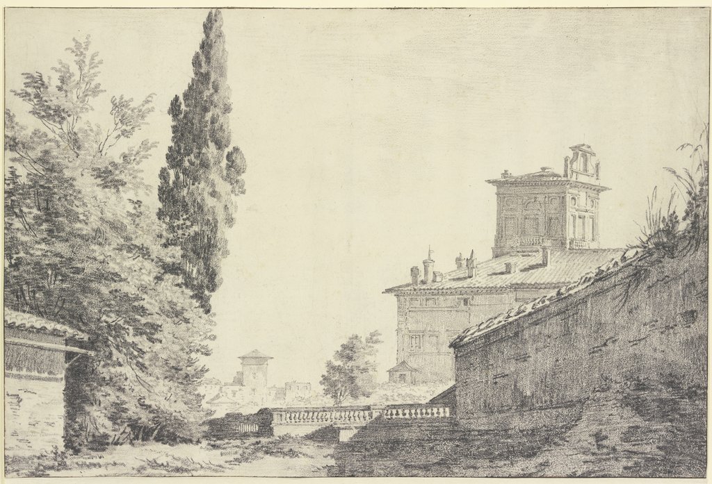 Italienische Villa mit Terrasse, Jean-Baptiste Regnault