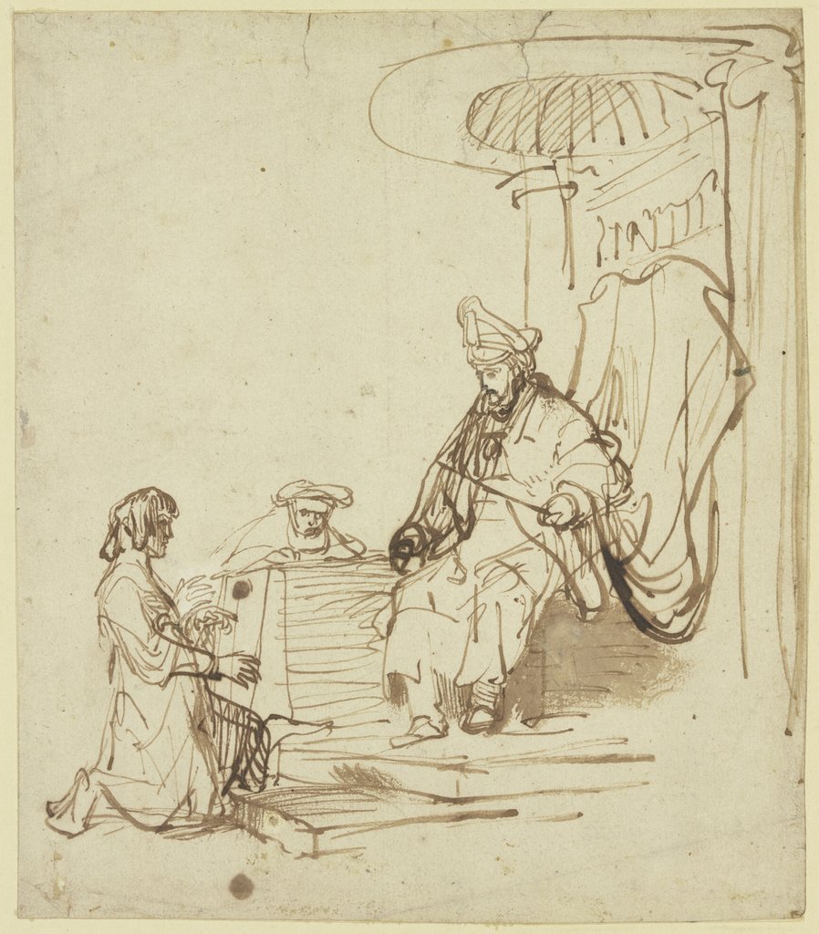 Josef dem Pharao die Träume deutend, Niederländisch, 17. Jahrhundert