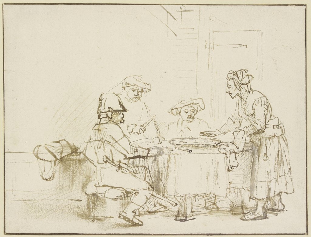 Saul und die Hexe von Endor, Rembrandt Harmensz. van Rijn;  Schule