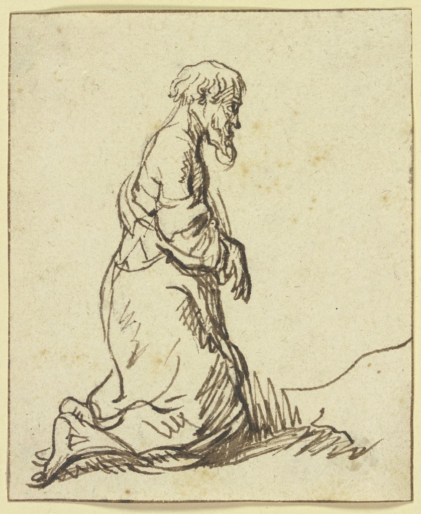 Kniender Mann (Heiliger Hieronymus), Niederländisch, 17. Jahrhundert