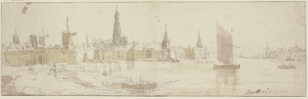 Ansicht von Zwolle, Niederländisch, 17. Jahrhundert