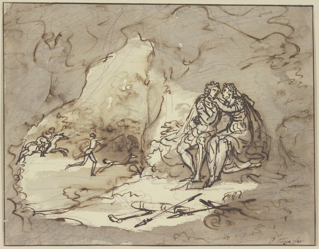 Liebespaar in einer Höhle, Pieter Tanjé
