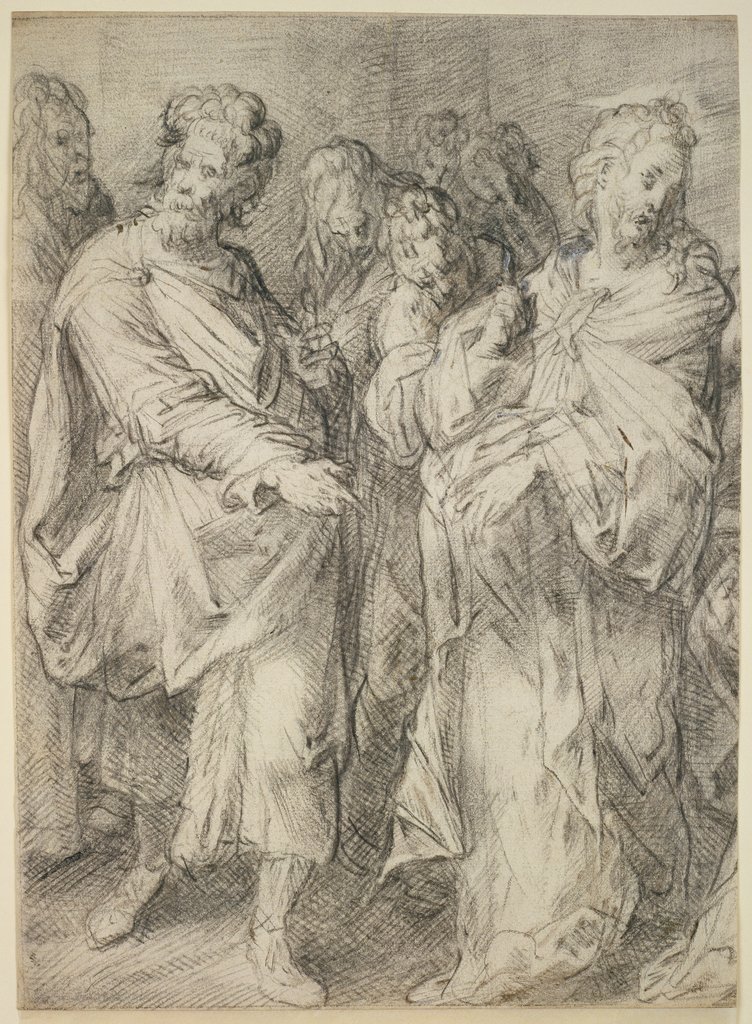 Christus und die Ehebrecherin (Fragment), Niederländisch, 16. Jahrhundert
