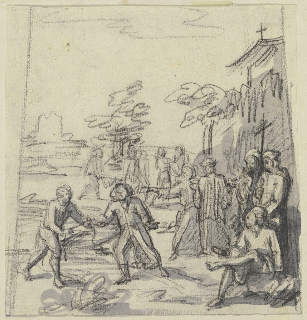 Fesselung eines Missionars, Englisch, 18. Jahrhundert
